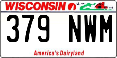 WI license plate 379NWM