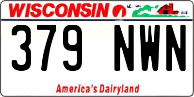 WI license plate 379NWN