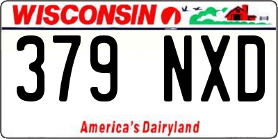 WI license plate 379NXD