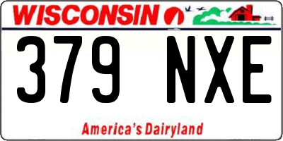 WI license plate 379NXE