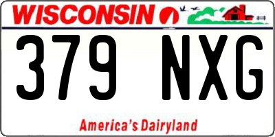 WI license plate 379NXG