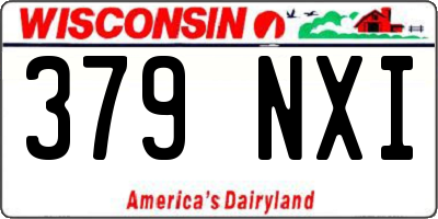 WI license plate 379NXI