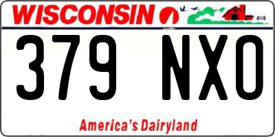 WI license plate 379NXO