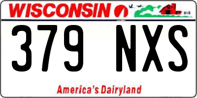 WI license plate 379NXS