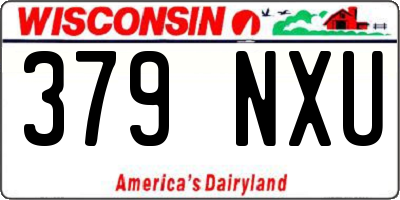 WI license plate 379NXU