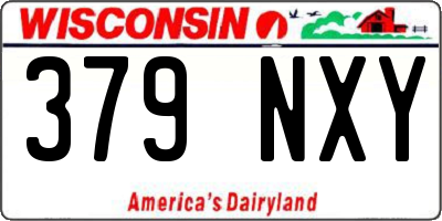 WI license plate 379NXY