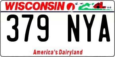 WI license plate 379NYA