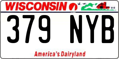 WI license plate 379NYB