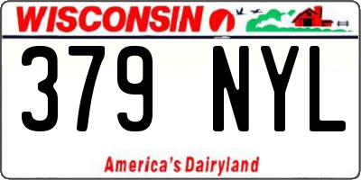 WI license plate 379NYL