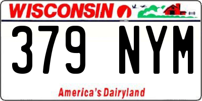 WI license plate 379NYM