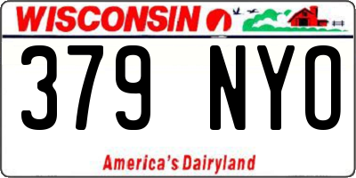WI license plate 379NYO