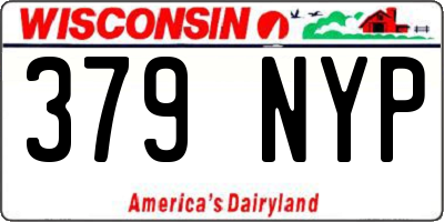 WI license plate 379NYP