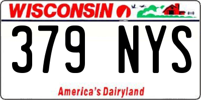 WI license plate 379NYS