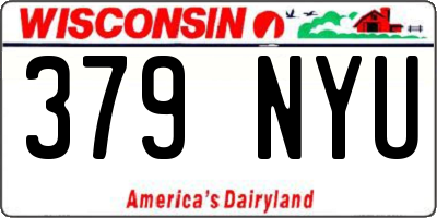 WI license plate 379NYU