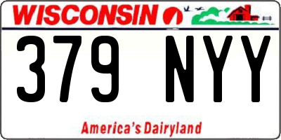 WI license plate 379NYY