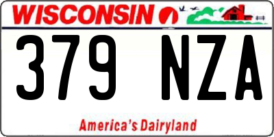 WI license plate 379NZA