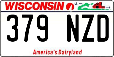 WI license plate 379NZD
