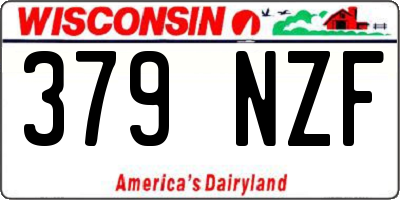 WI license plate 379NZF