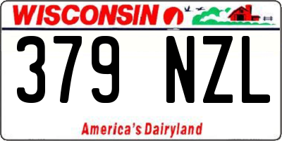 WI license plate 379NZL