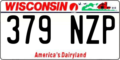 WI license plate 379NZP