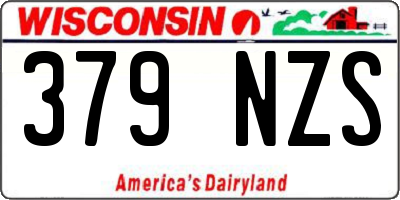 WI license plate 379NZS