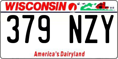 WI license plate 379NZY