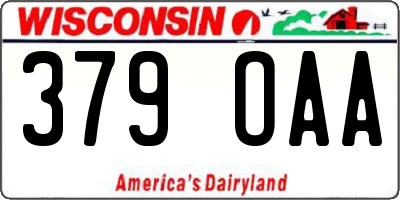 WI license plate 379OAA