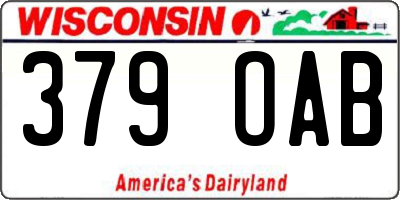 WI license plate 379OAB