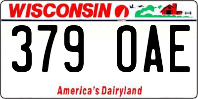 WI license plate 379OAE