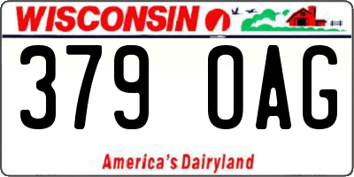 WI license plate 379OAG