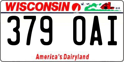 WI license plate 379OAI
