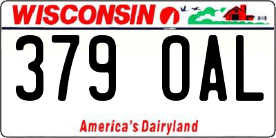 WI license plate 379OAL