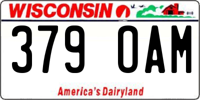 WI license plate 379OAM