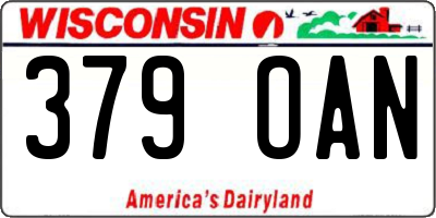 WI license plate 379OAN