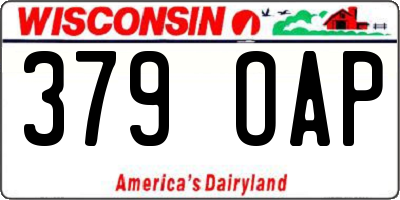 WI license plate 379OAP