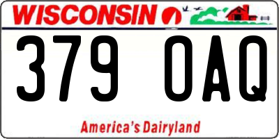 WI license plate 379OAQ