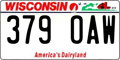 WI license plate 379OAW