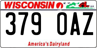 WI license plate 379OAZ