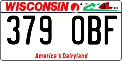 WI license plate 379OBF
