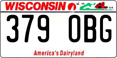 WI license plate 379OBG