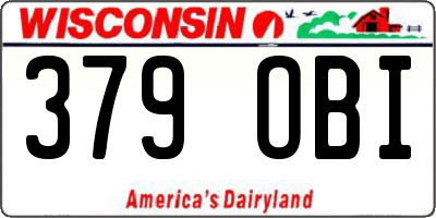 WI license plate 379OBI