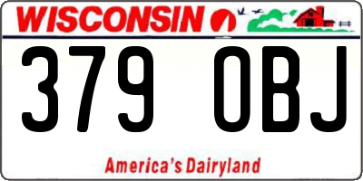 WI license plate 379OBJ