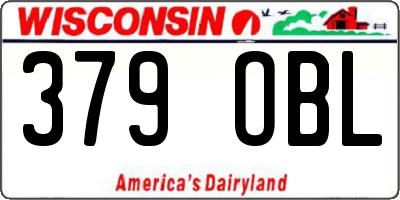 WI license plate 379OBL