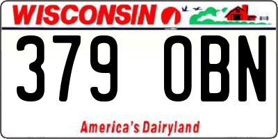 WI license plate 379OBN