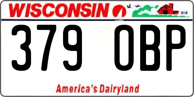 WI license plate 379OBP