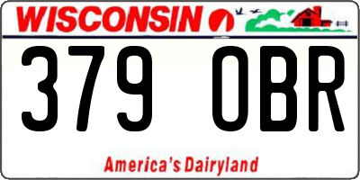WI license plate 379OBR