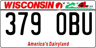 WI license plate 379OBU