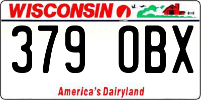 WI license plate 379OBX