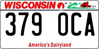 WI license plate 379OCA
