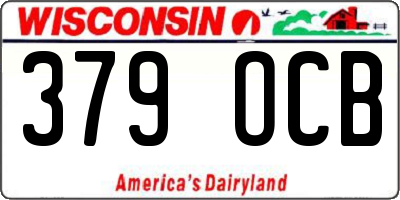 WI license plate 379OCB